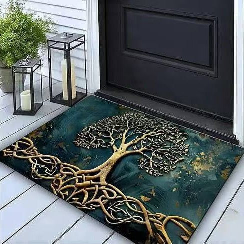 Artistic Tree-Themed Decorative Door Mat