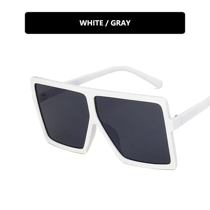 Women modern oversized sunglasses with transparent frame and stylish lenses Kalsten
