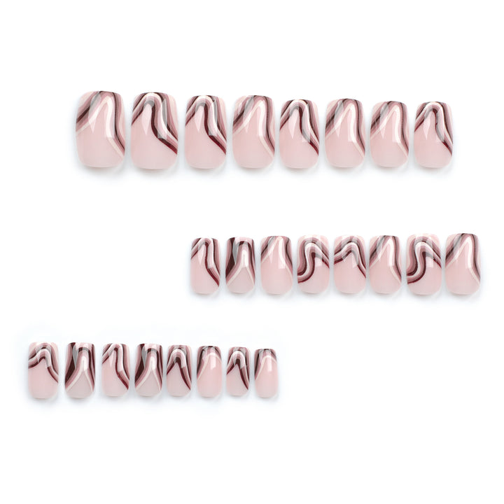 Artful Gel Nails with Elegant Wave Design Kalsten