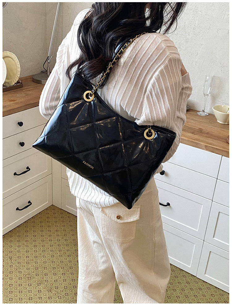 Quilted Faux Leather Tote Bag Kalsten