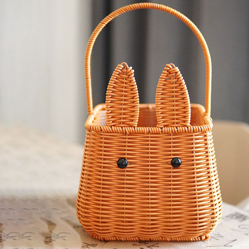 Cute Rabbit Ears Woven Storage Basket Kalsten