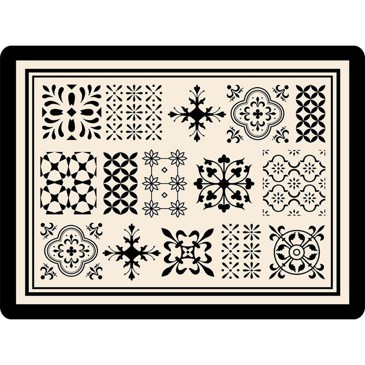 Decorative Floral Print Kitchen Mat for Home