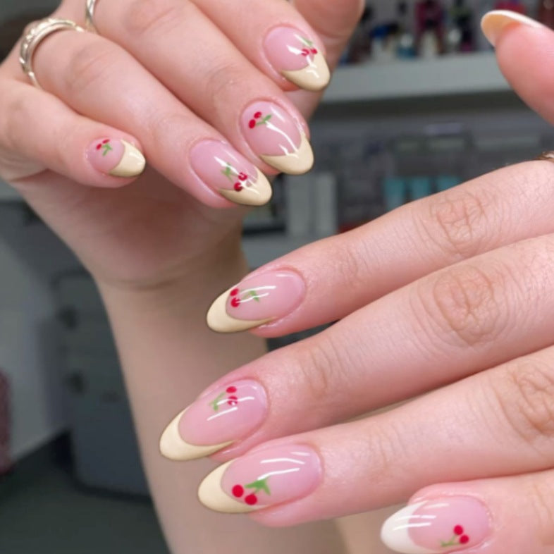 Cherry Blossom Accent Press-On Nails Kalsten