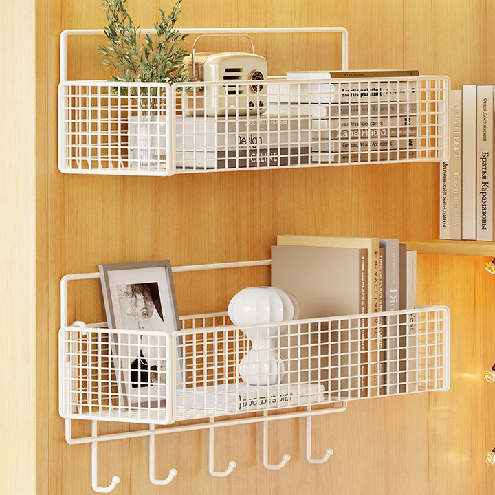 Wall-Mounted Metal Mesh Storage Basket