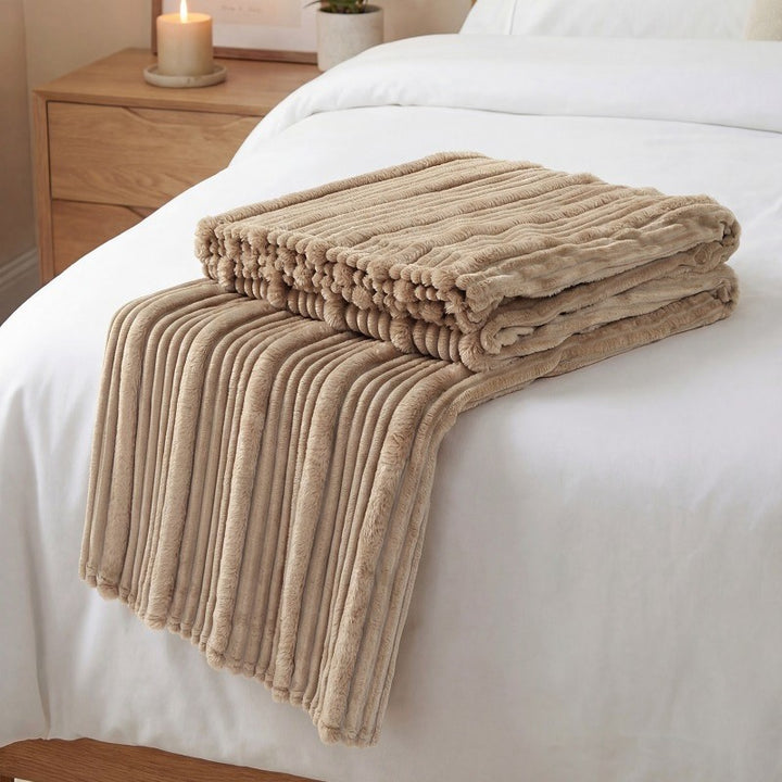 Luxurious Textured Plush Throw Blanket
