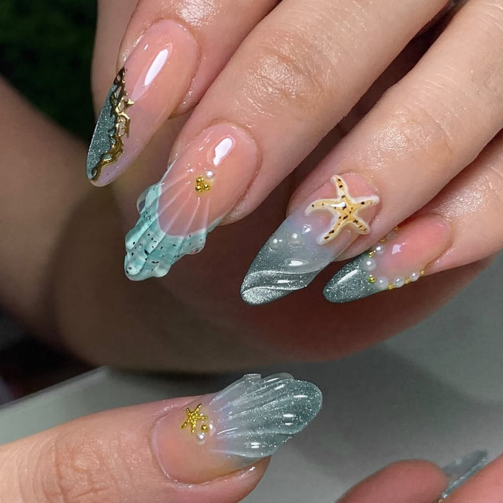 Decorative Press-On Nail Art Set with Unique Designs kalsten