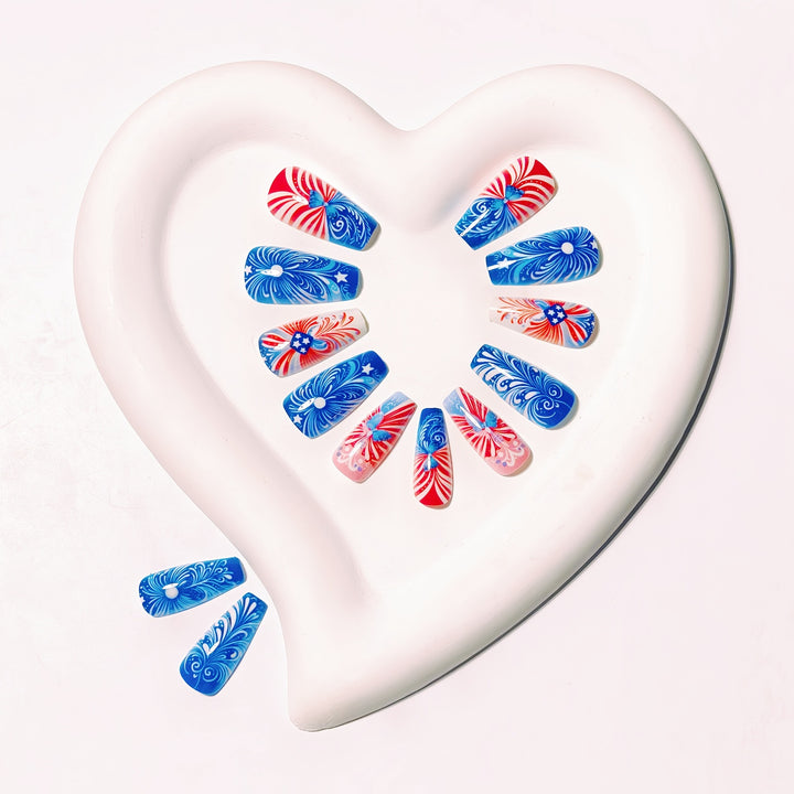 Patriotic Nail Art Design Kalsten