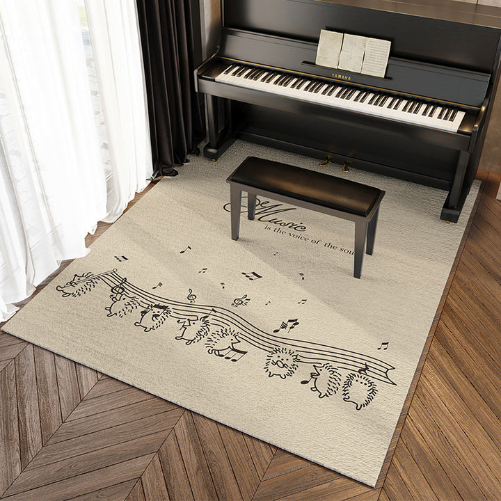 Music-Themed Area Rug