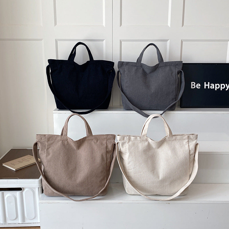 WoSoft Corduroy Tote Bag Kalsten