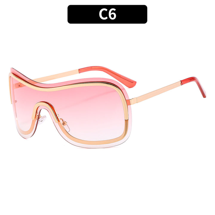 Oversized Retro Shield Sunglasses