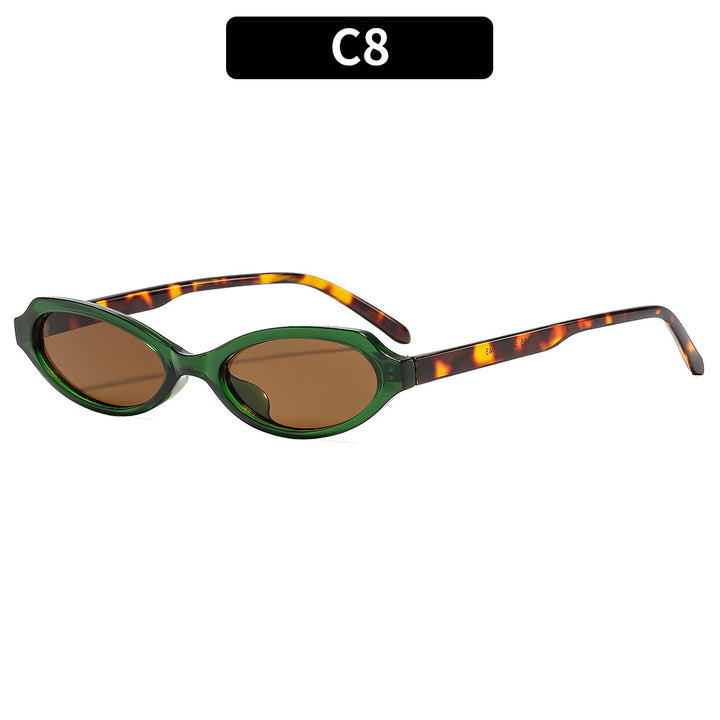 Sleek Oval Frame Sunglasses