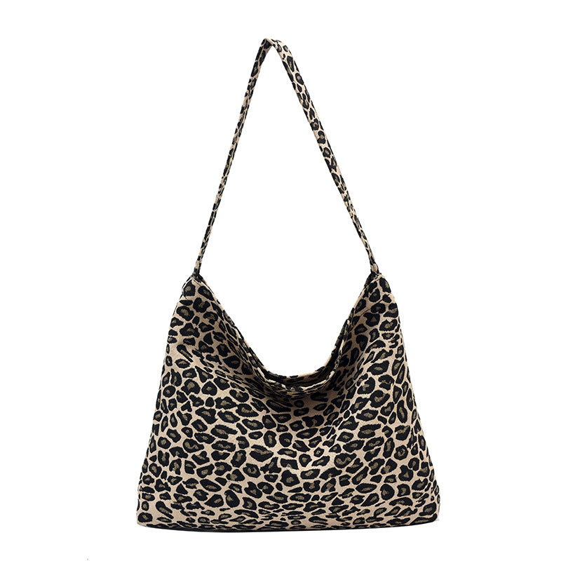 Leopard Print Slouchy Shoulder Bag