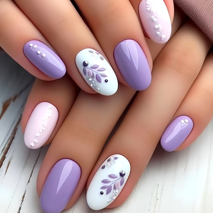 Elegant Floral Design Press-On Nails Kalsten