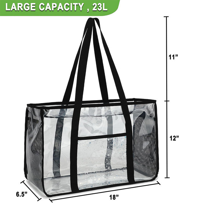 Transparent beach bag with multiple compartments Kalsten
