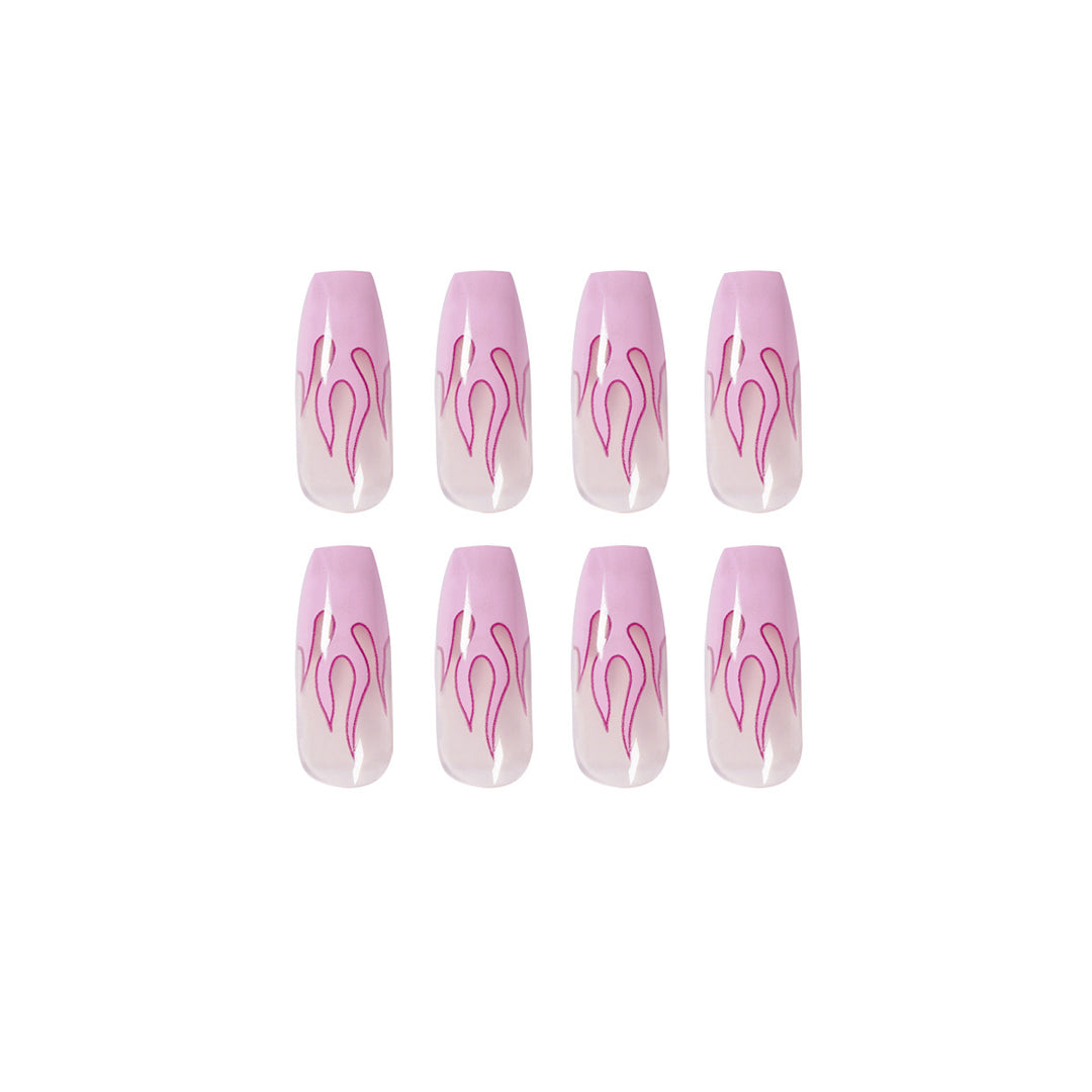Flame design artificial nails Kalsten
