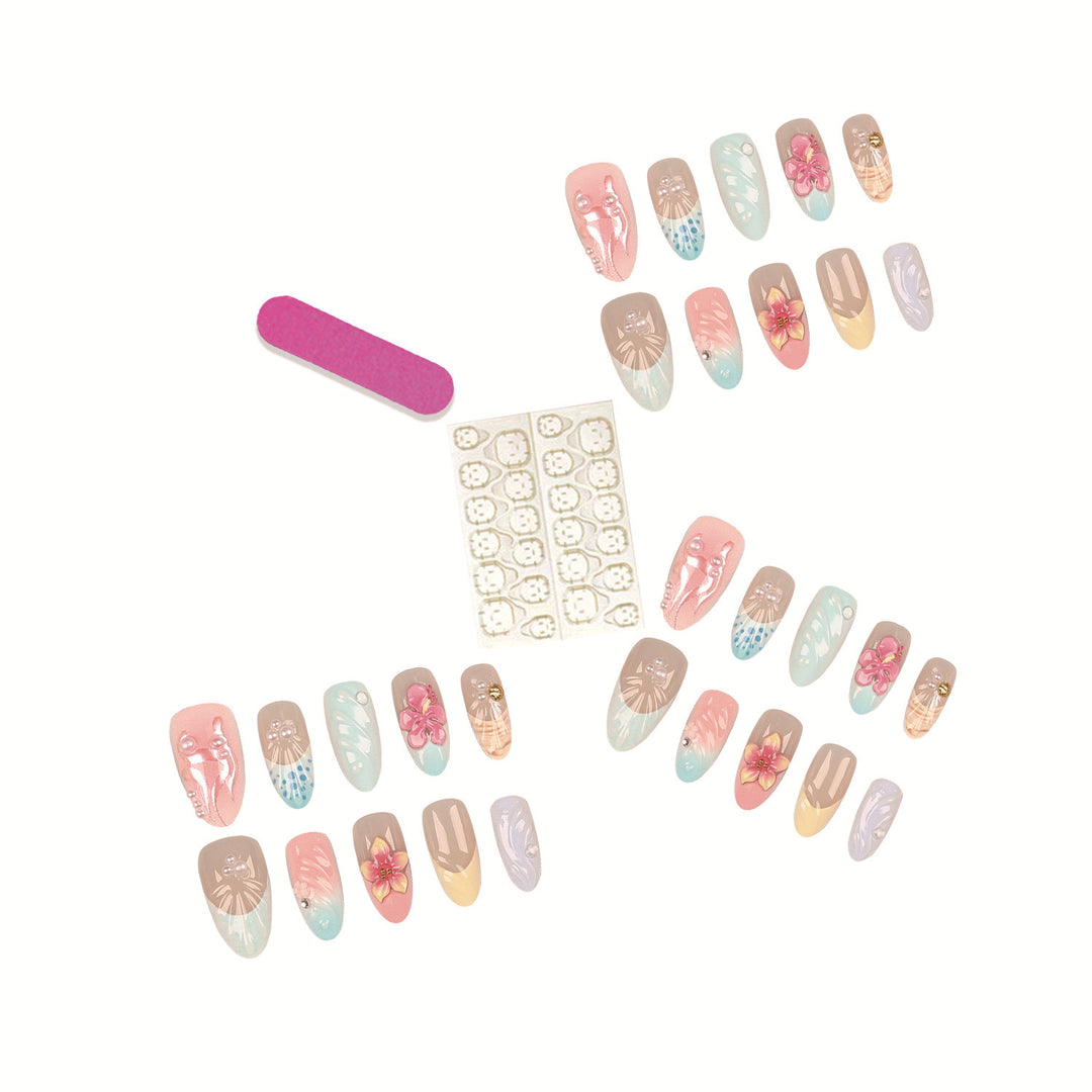 Premium Press-On Nail Tips Set with Adhesive and File