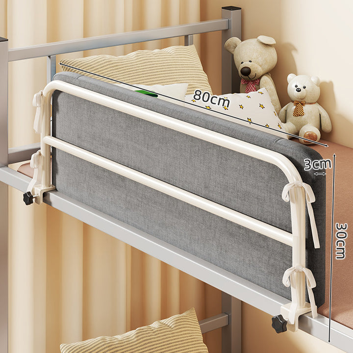 Padded Clamp-Mounted Bed Safety Rail with Fabric Panel