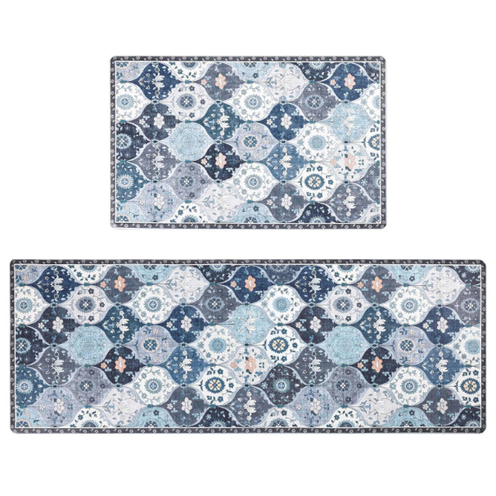 Non-Slip Geometric Print Kitchen Mat Set Kalsten