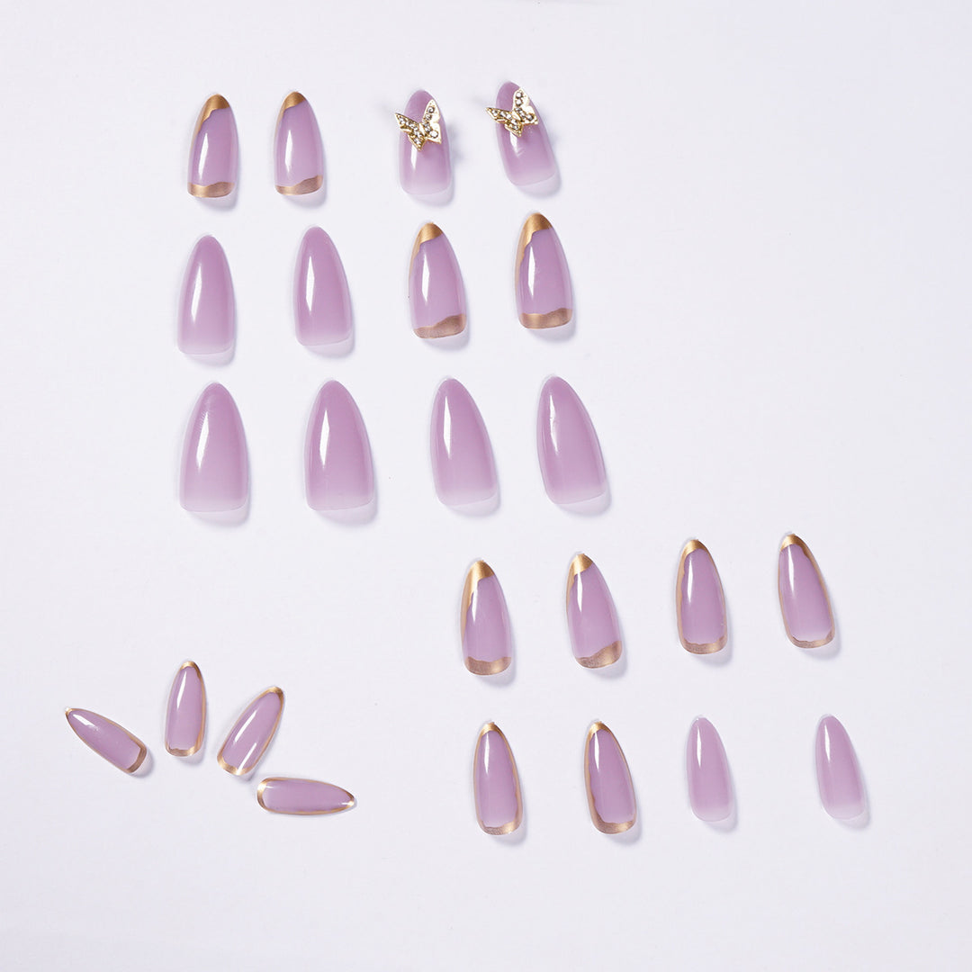 Elegant fake nails with glitter accents Kalsten