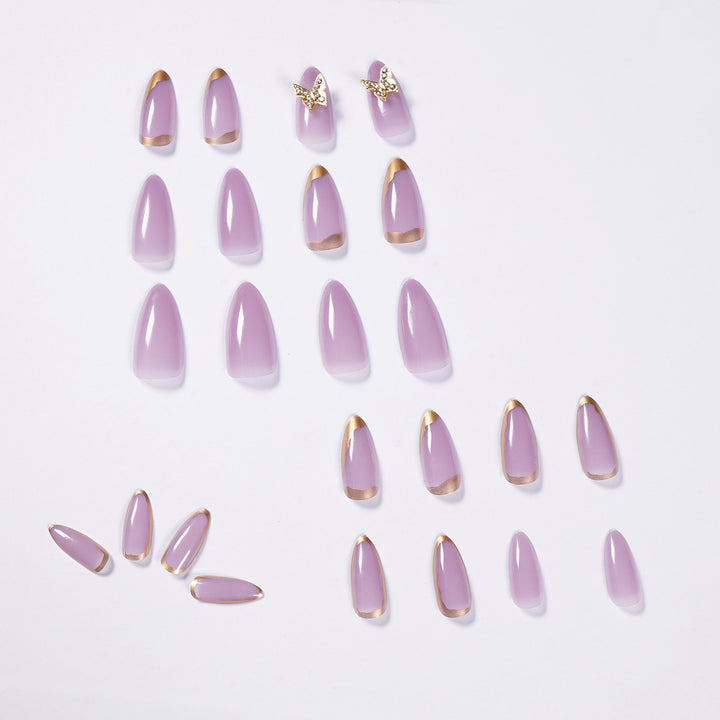 Elegant fake nails with glitter accents Kalsten