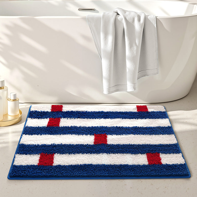Plush Striped Bath Mat Kalsten