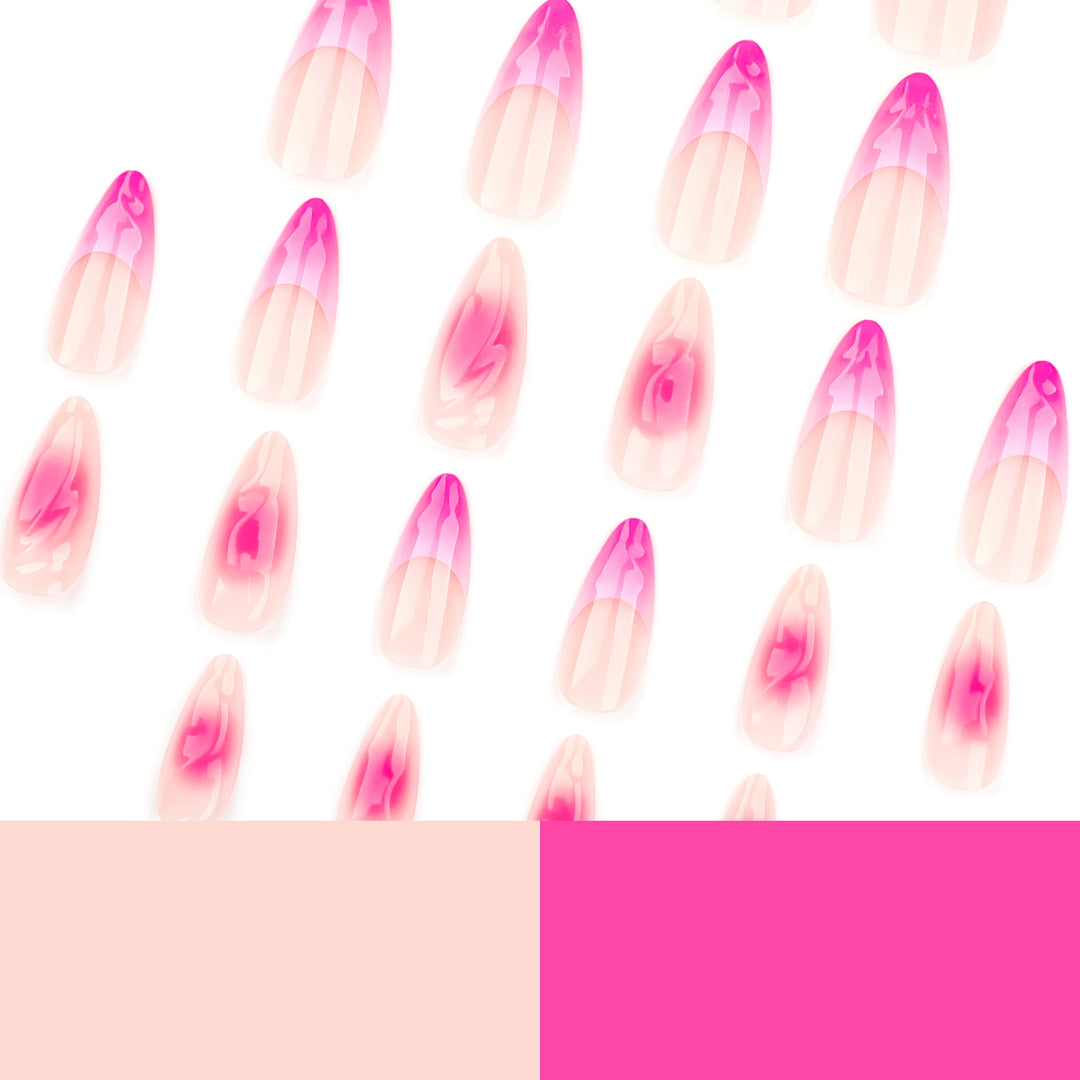 Artistic acrylic nails with elegant ombre effect Kalsten