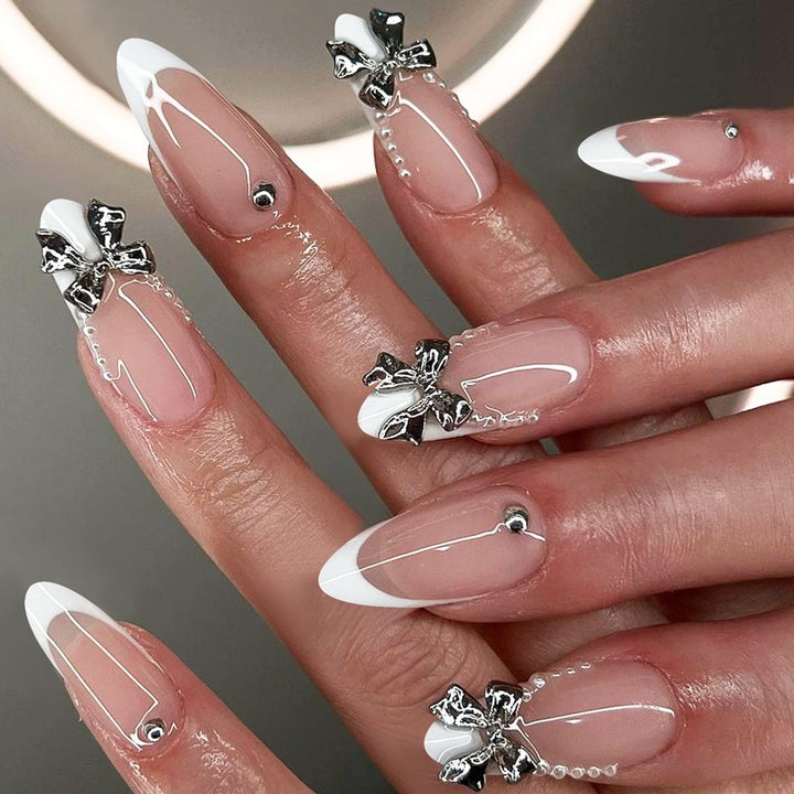 Acrylic nail set with elegant decorative embellishments Kalsten