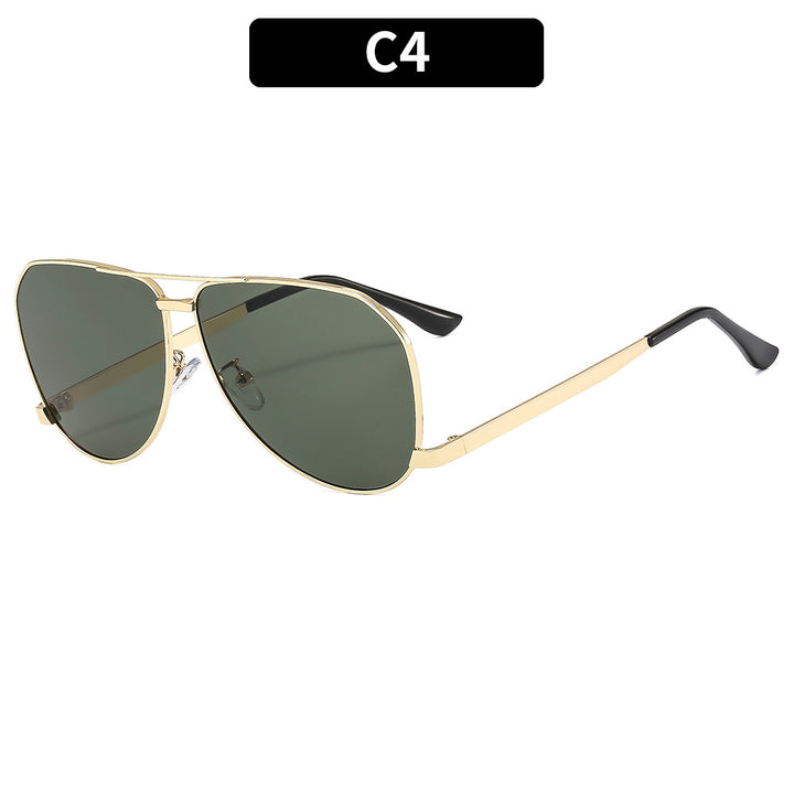 Aviator-Style Shield Sunglasses