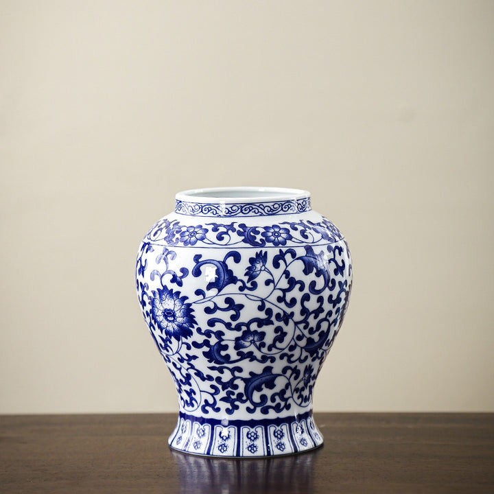 Floral Patterned Decorative Ceramic Jar Kalsten