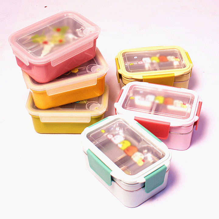 Cute Multi-Compartment Food Storage Container Set