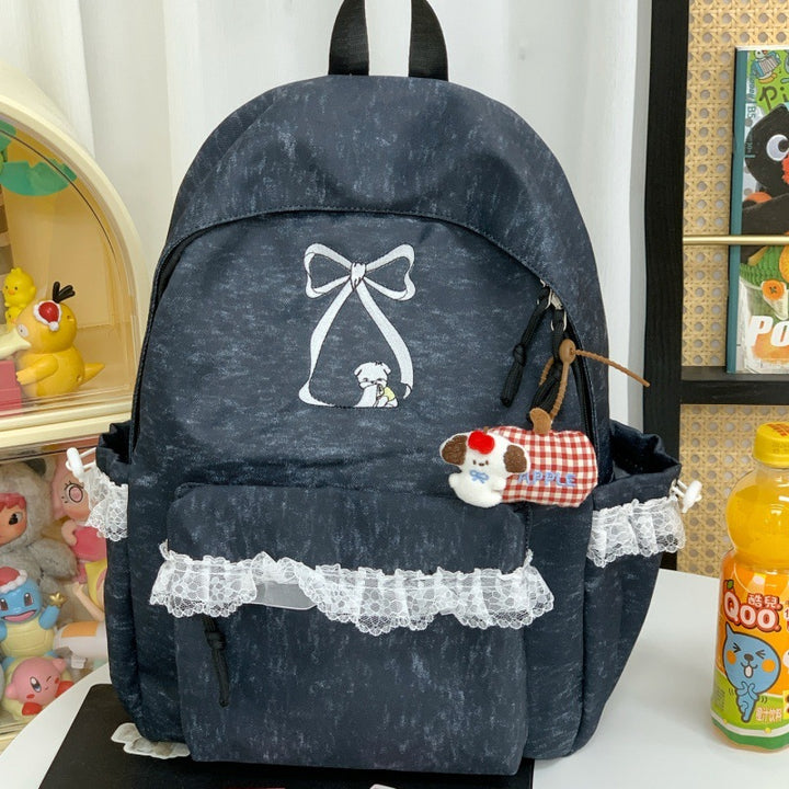 Cute Right Bow Accent Backpack