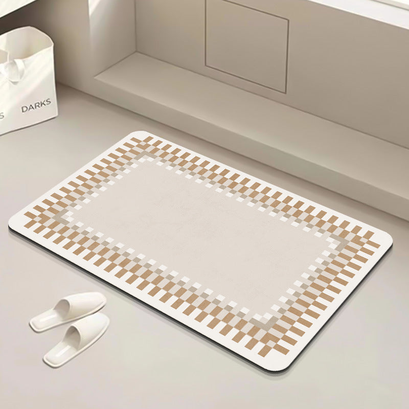 Modern Geometric Bath Mat Kalsten
