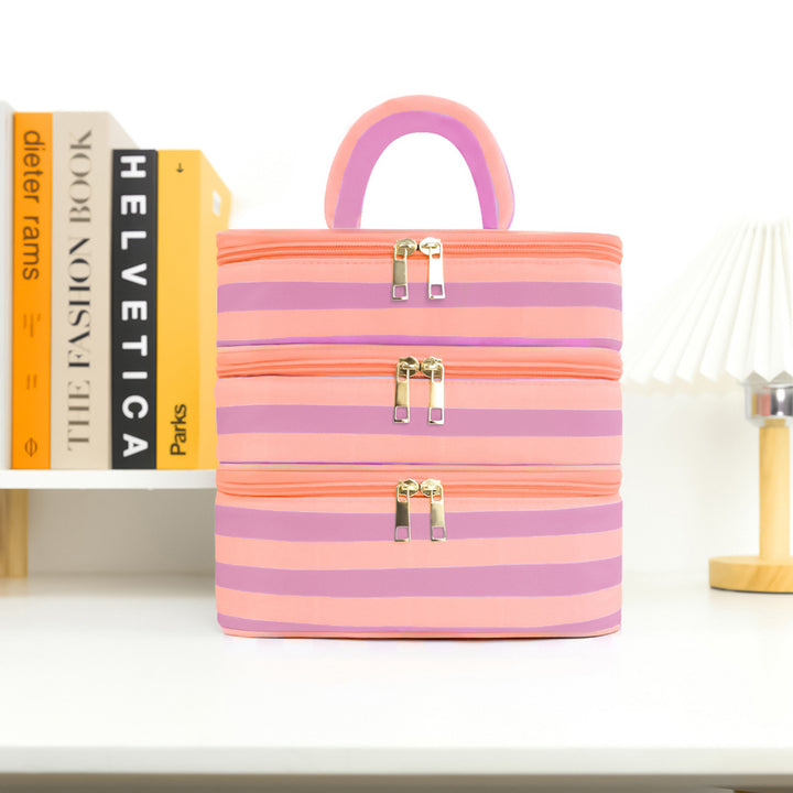 Stylish cosmetic organizer with multiple compartments Kalsten