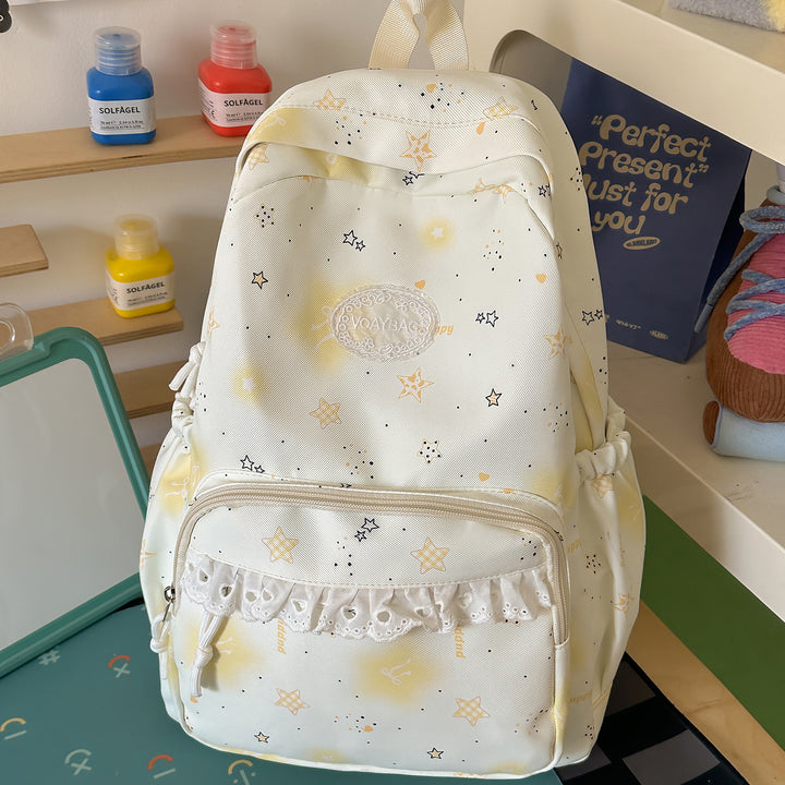 Charming Star-Embellished Casual Backpack Kalsten 1791205440