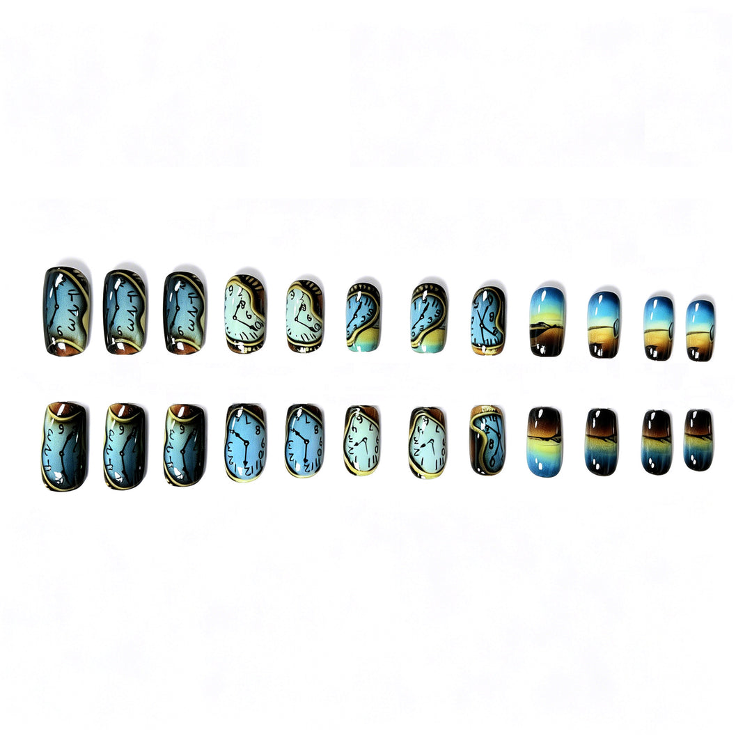Artistic Time-Themed Nail Art Kalsten