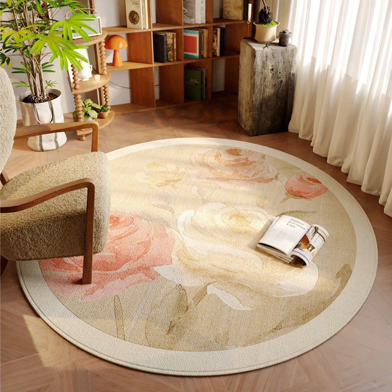 Artistic Abstract Round Area Rug for Home Decor