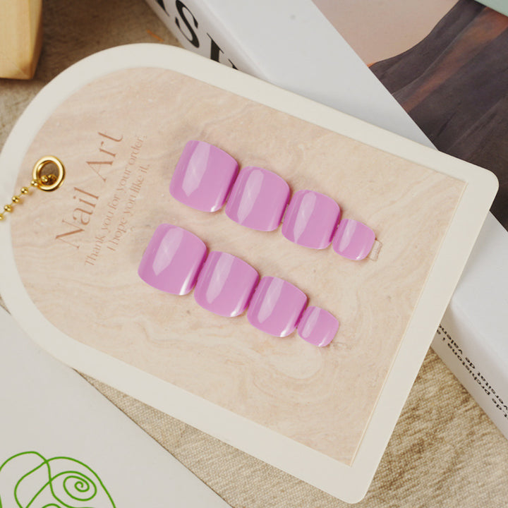 Elegantly Shaped Glossy Press-On Nail Art Set