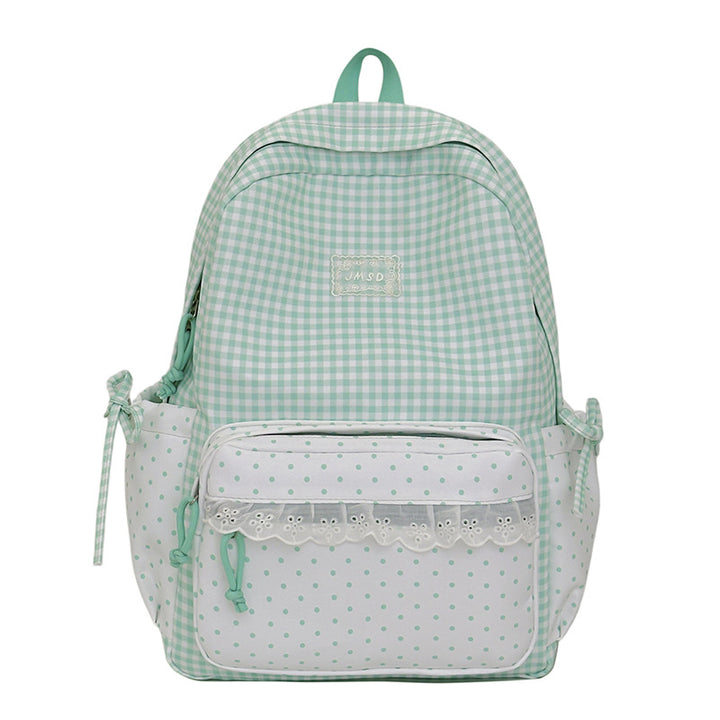 Stylish Gingham Pattern Backpack Kalsten