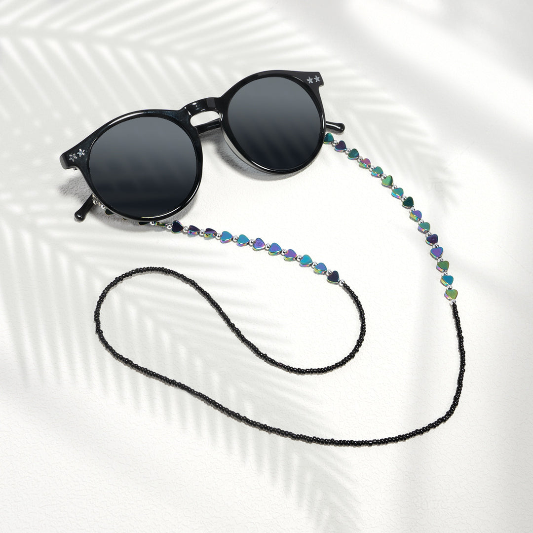 Heart-Shaped Beaded Eyewear Chain Kalsten