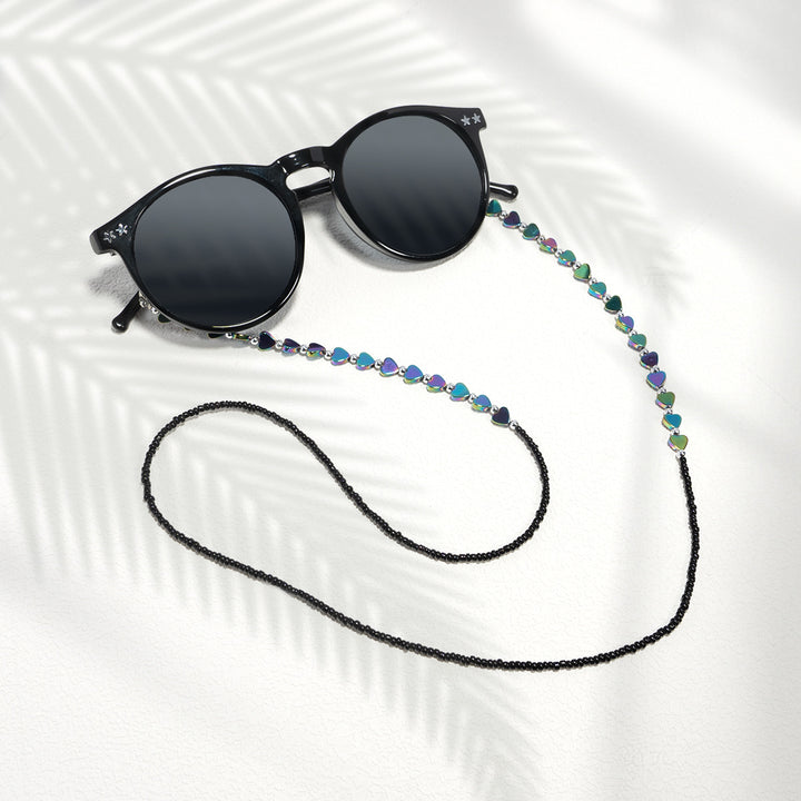 Heart-Shaped Beaded Eyewear Chain Kalsten