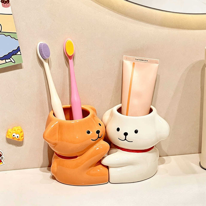 Cute Dog-Shaped Ceramics Planter for Home Decor
