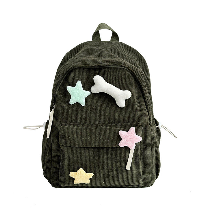 Cute Corduroy School Backpack Kalsten