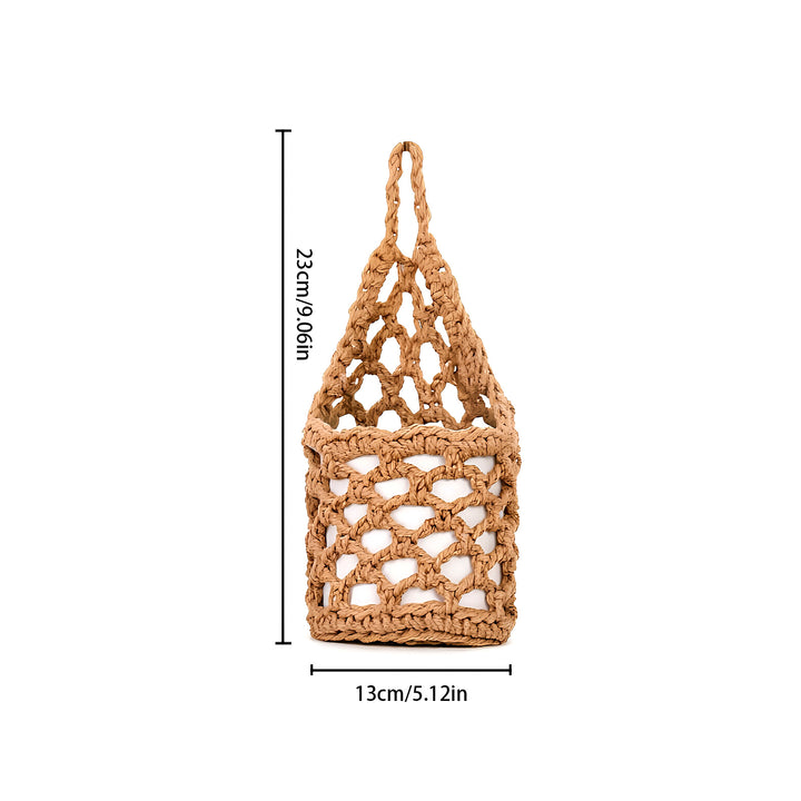 Handcrafted Natural Fiber Hanging Organizer