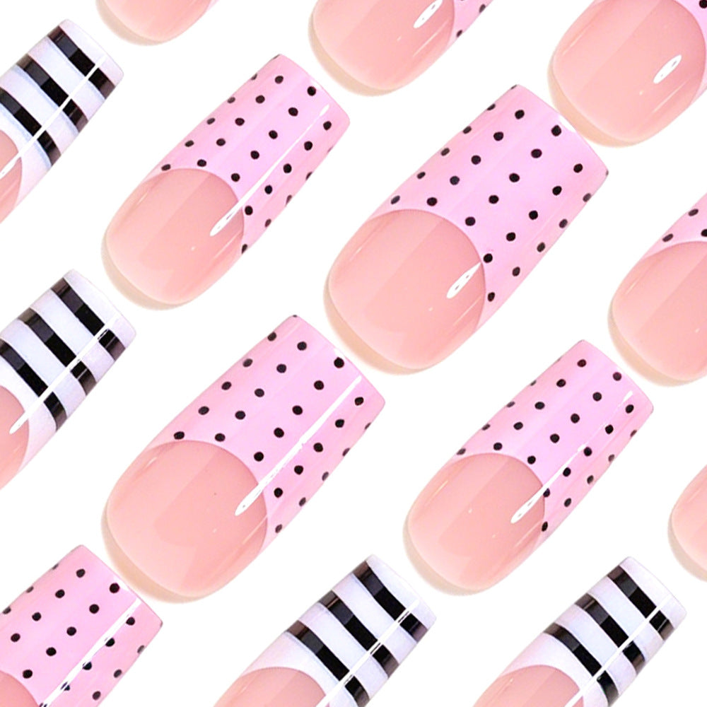 Decorative Long Press-On Nail Art Tips Kalsten