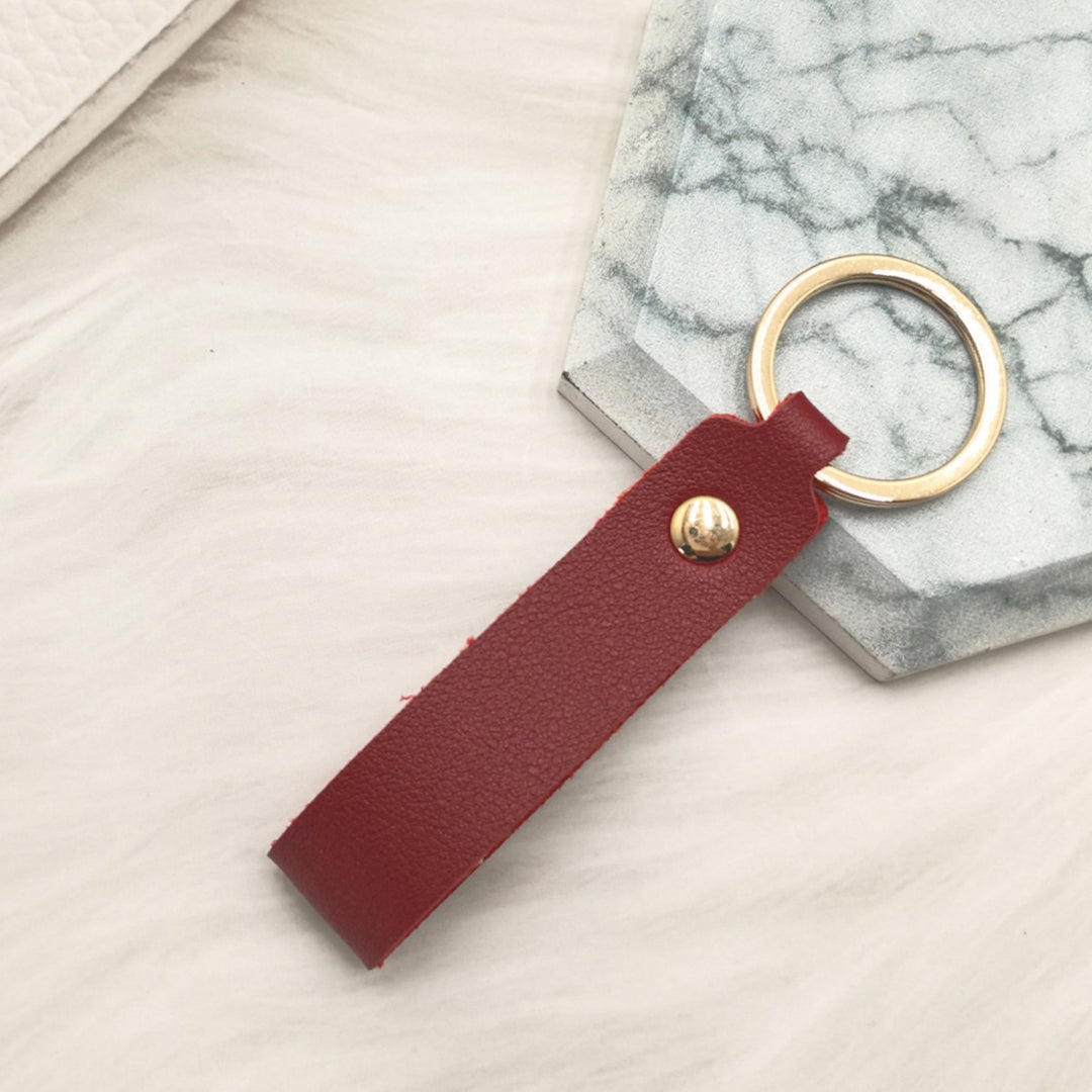 Unisex keychain made of high-quality artificial leather with stylish design Kalsten