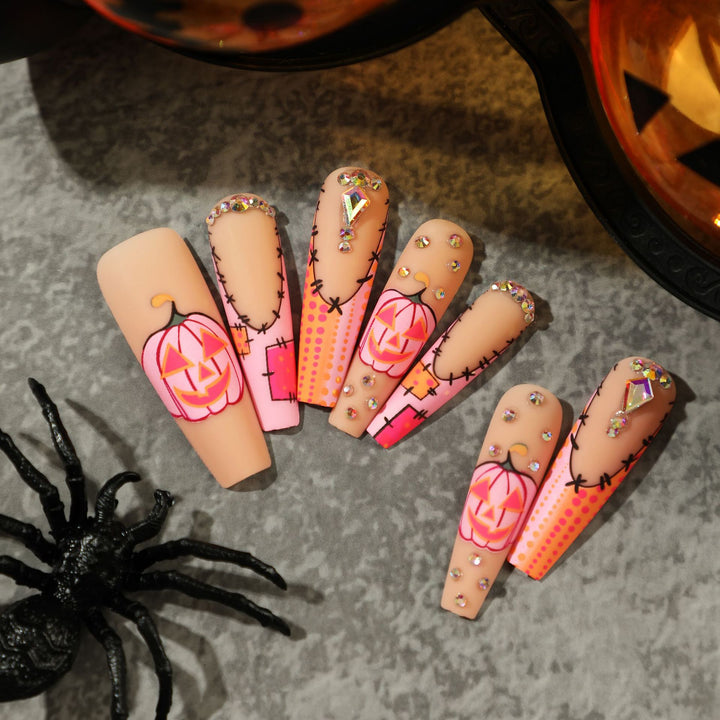 Artificial Nail Art with Halloween Design Kalsten