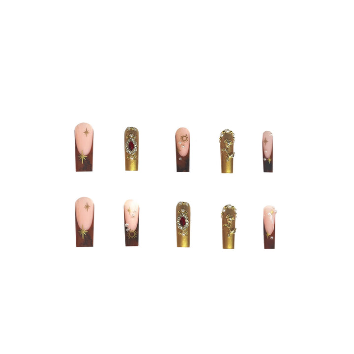 Glamorous Ornate Press-On Nails Kalsten