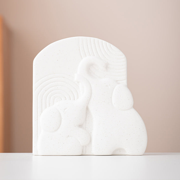 Artistic Elephant-Shaped Decorative Sculpture