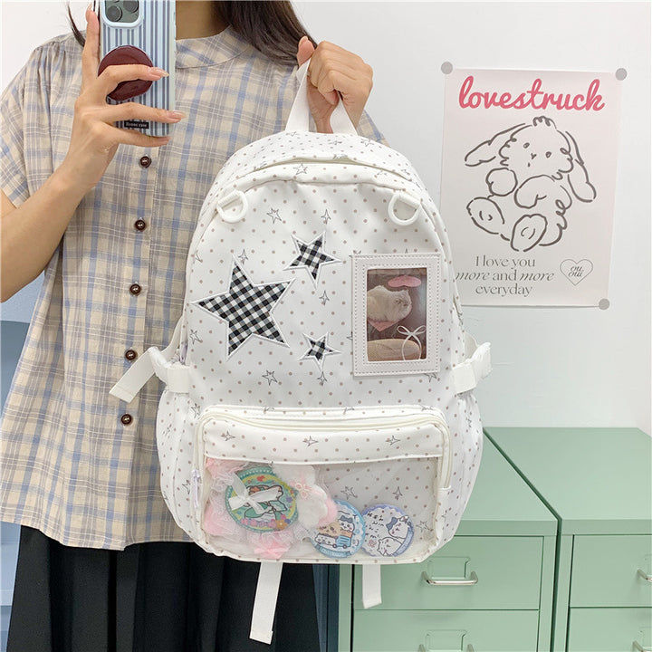 Fun and Stylish Star-Embellished Backpack Kalsten