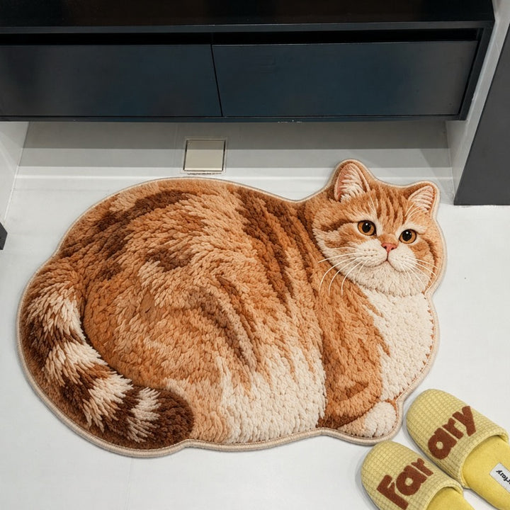 Cat-Themed Plush Area Rug